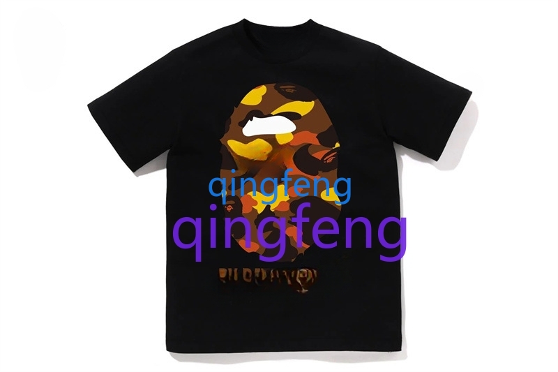 Summer Street Style Camo Ape Head Print Loose Casual Short Sleeve T-Shirt