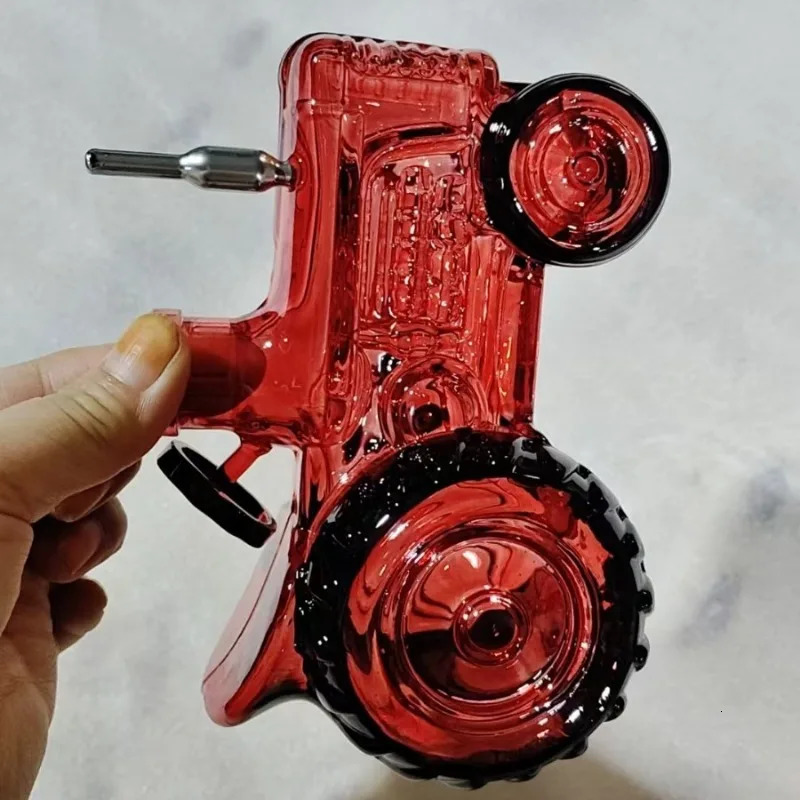 Creative Tractor Shape Glass Whiskey Decanter with Horse Lid Novelty Farm Style Liquor Dispenser Bar Tool Gift for Whiskey 260408