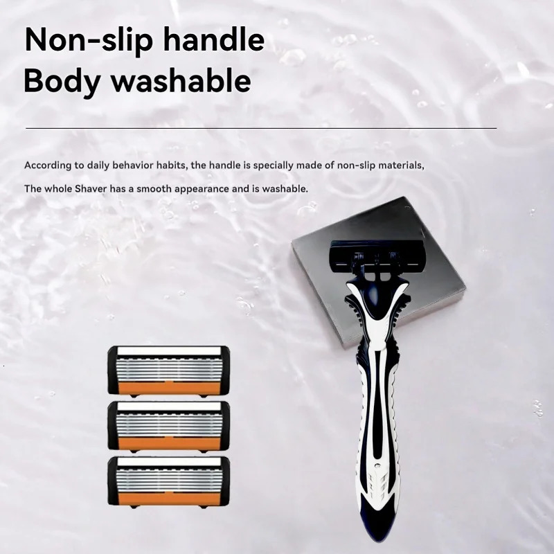 Razor Classic 6 Layer Safety for Mens ShavingWomens Hair Removal Shaving Blades Manual Shaver 260409 - view 5