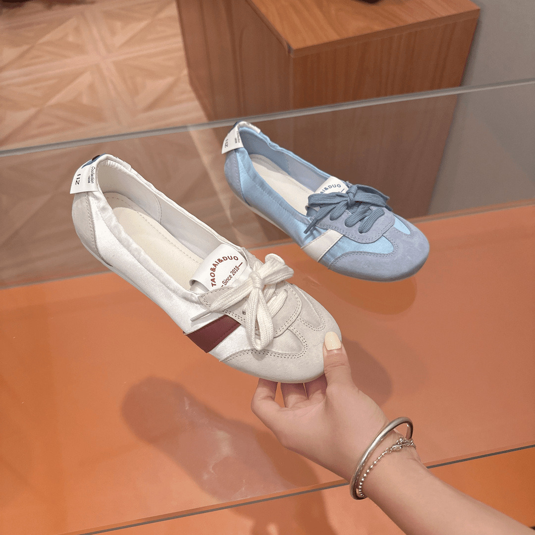 2024 Women Sneakers Casual Flats Canvas Lace Up Summer Trend Dress Zapatos Mujer Breathable Shallow New Ladies Shoes ddmypanda