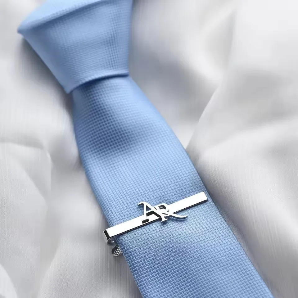 Sipuris Custom Initial Name Tie Clip For Men Stainless Steel Personalized Clasp Trendy Fashion Jewelry Weddings Gifts 260409