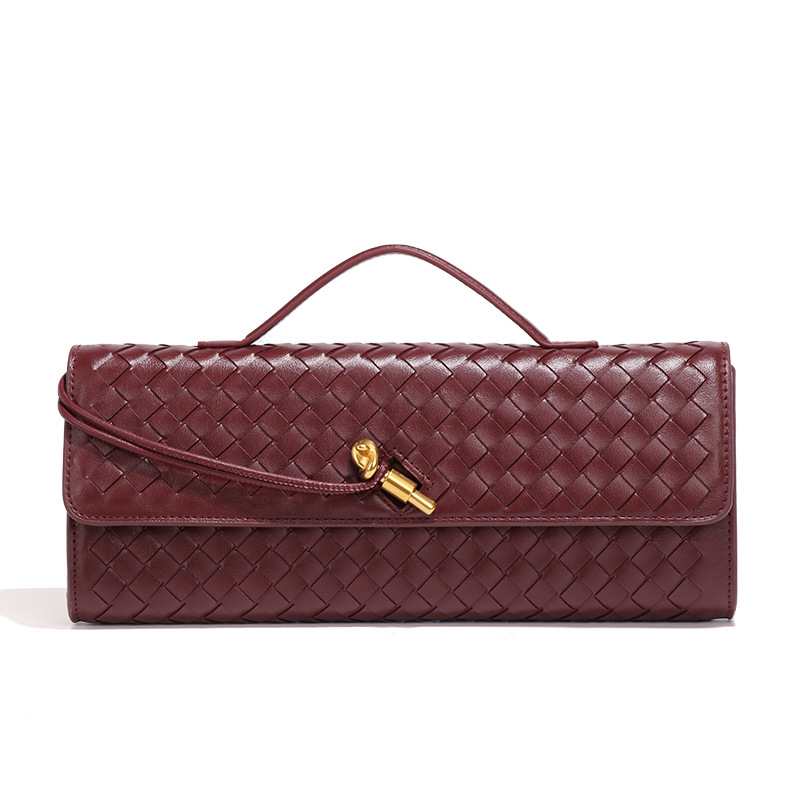 Free Shipping Fashion Hand knitted Evening Baguette Bag Accordion Bag Horizontal style Handheld Single shoulder