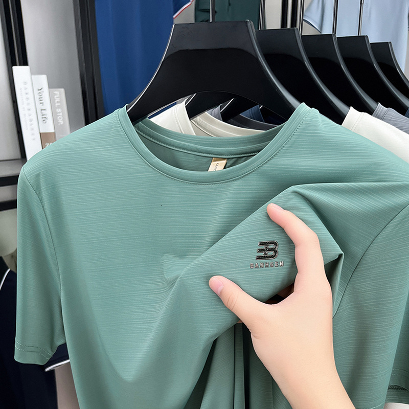 Luxury Brand Designer Clothes Men's Summer Short-Sleeve T-Shirt, Men's Short-Sleeve Round-Neck Casual Fashion Base Shirt, Versatile And Brea