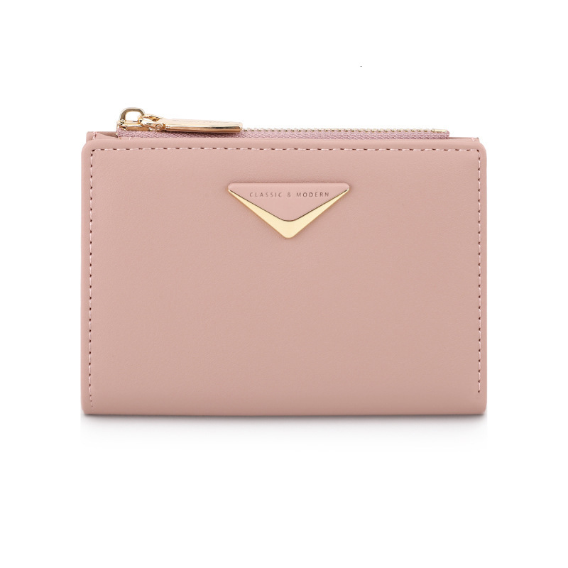 Genuine Leather Zip-Around Short Wallet - Premium Smooth Leather Handbag, Luxury Multi-slot Card Holder