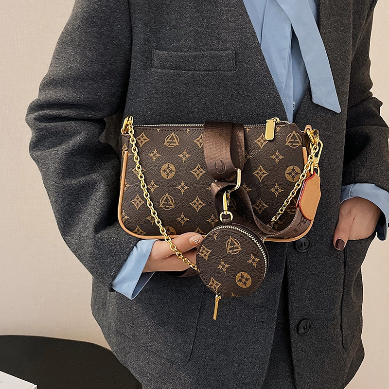 Women's branded commuter printed mother-daughter bag, new stylish niche versatile high-end crossbody and shoulder bag