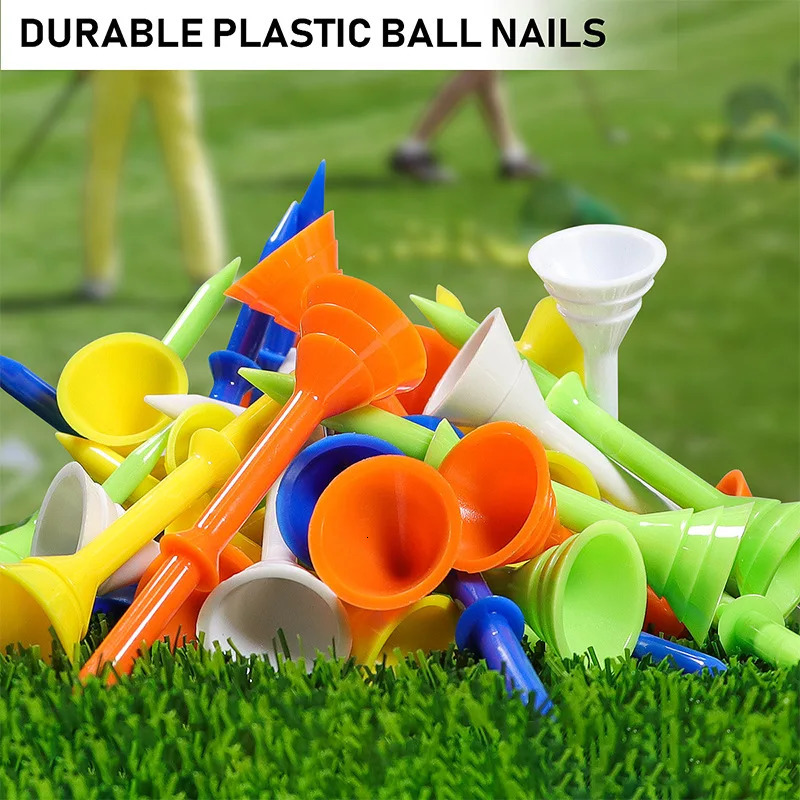 Golf Tees Plastic 83mm Big Cup Plus Scale Tee 50pcs Random Colors Accessories Sport TE007P 260408