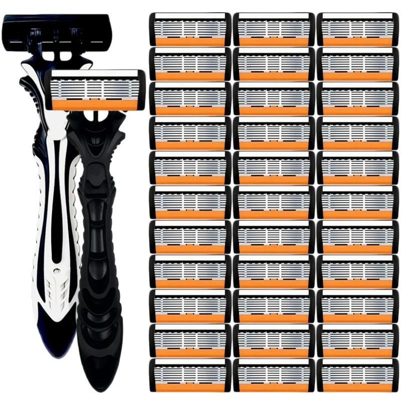 Razor Classic 6 Layer Safety for Mens ShavingWomens Hair Removal Shaving Blades Manual Shaver 260409