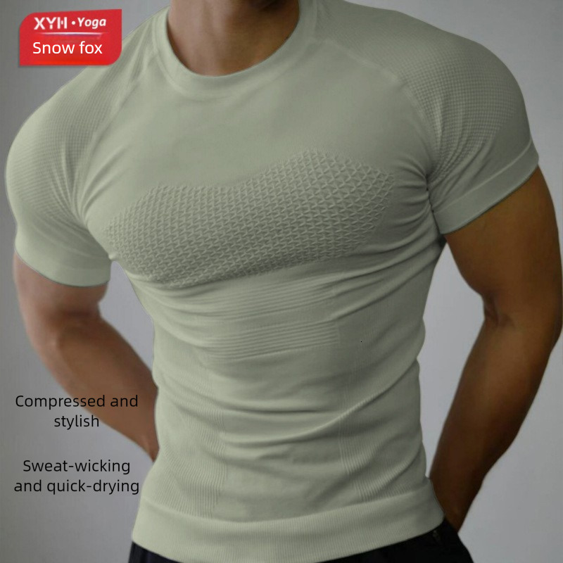 2026 New Designer Men's Professional Fitness Short Sleeved Sports T-shirt Suitable For Summer Running Training, Quick Drying, Tight Fitting Outdo