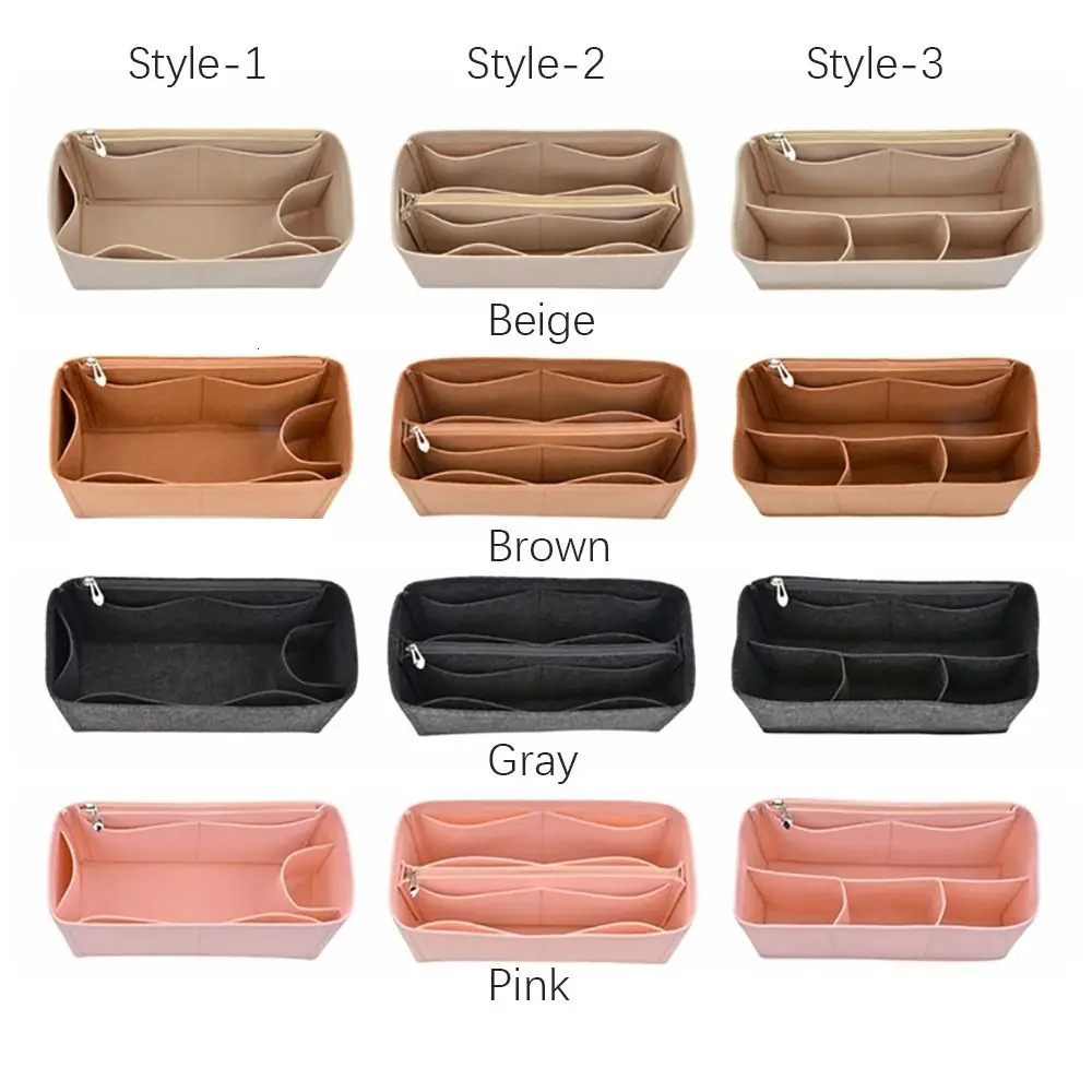 High-quality Felt Handbag Insert Bag Support Organization Purse Liner Portable Storage Bag Organiser for For Liz Visetos 260408