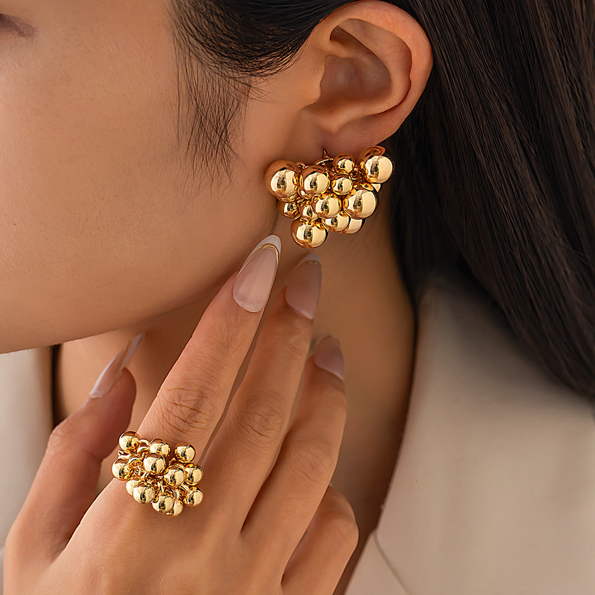 Designer beaded earrings, Instagram-worthy geometric bracelets, personalized multifunctional pendant ball rings