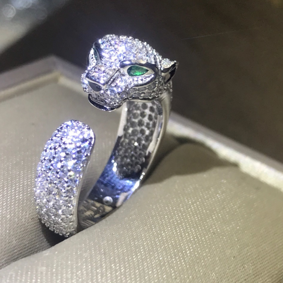 Designer Ring Men and Women Ring Leopard Head Opening Luxury Classic Fashion Diamond Valentine Day Gift Christmas Birthday Belt Original Box