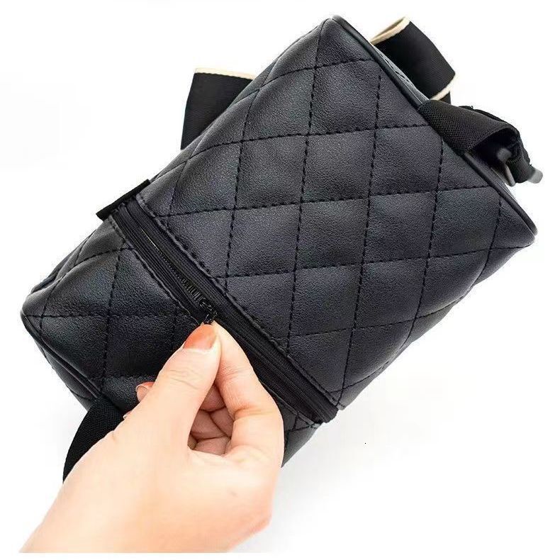 Tissue Box With Bowknot Leather Camellia Rhombus Pattern Car Seat Back Hanging Multifunctional Armrest Storage For Women