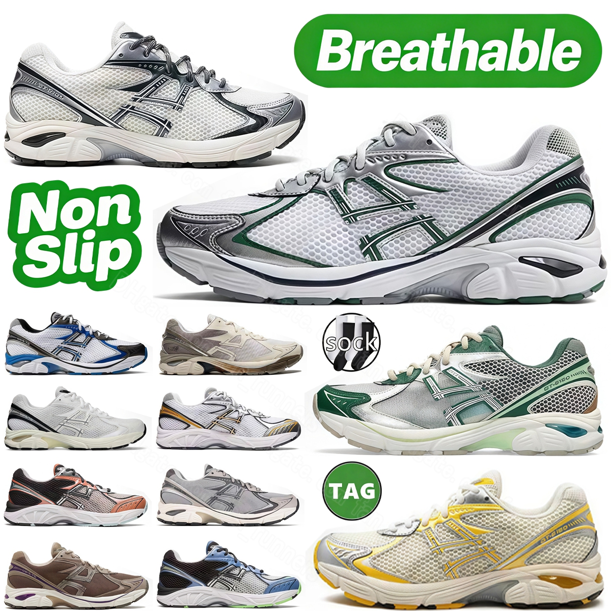 Designer gt2160 Running Shoes GT 2160 trainer Oyster Grey Cream Power Oatmeal Pure Silver White Orange Mens Travel Trainer Outdoor Recreation Spo