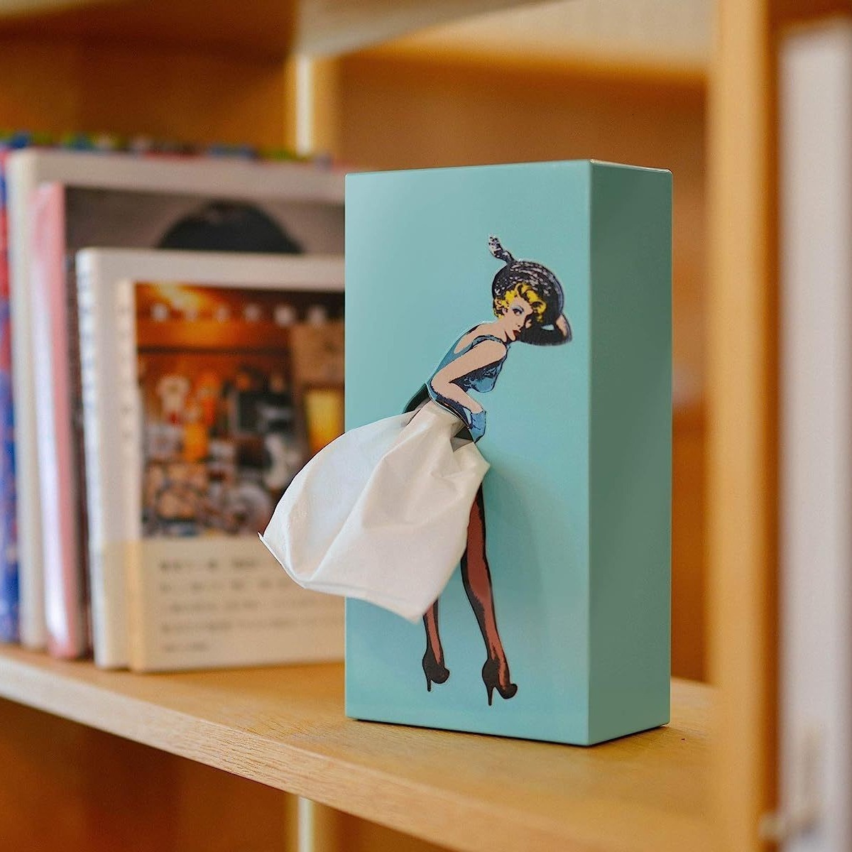 Tissue Box Flying Fluffy Skirt Face Cartoon Anime Retro Dancing Girl Tissue Storage