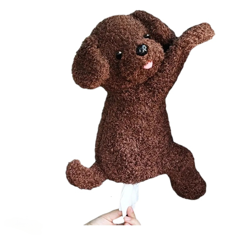 Tissue Box Cute Lovely Teddy Dog Plush Holder For Car Armrest Seat Creative Woman Accessories