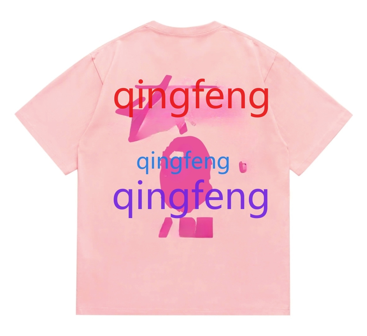 2026 New T-shirt Fashion Men's Casual Top Loose Short Sleeve Letter Printed Short Sleeve Graffiti Pattern T-shirt