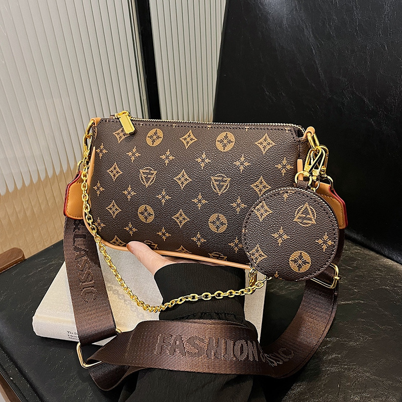 Women's branded commuter printed mother-daughter bag, new stylish niche versatile high-end crossbody and shoulder bag
