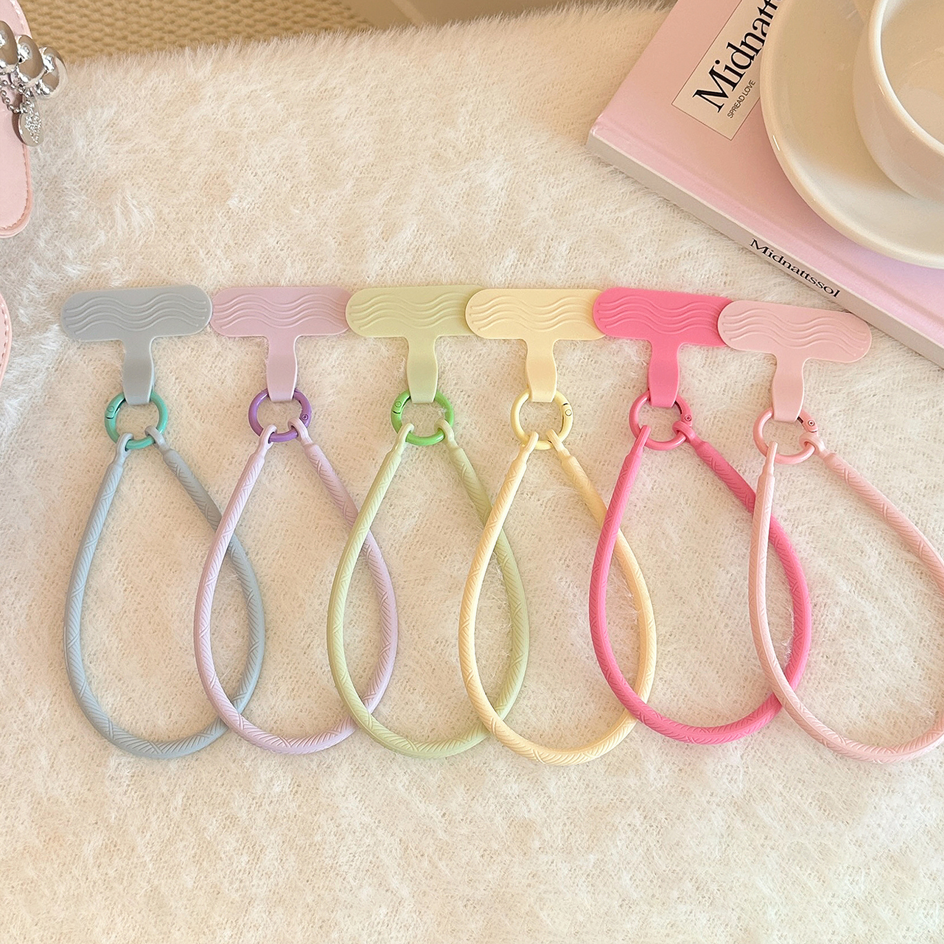 Multicolor Silicone Wrist Strap Phone Lanyard, Universal Anti-Lost Accessory for All Smartphones