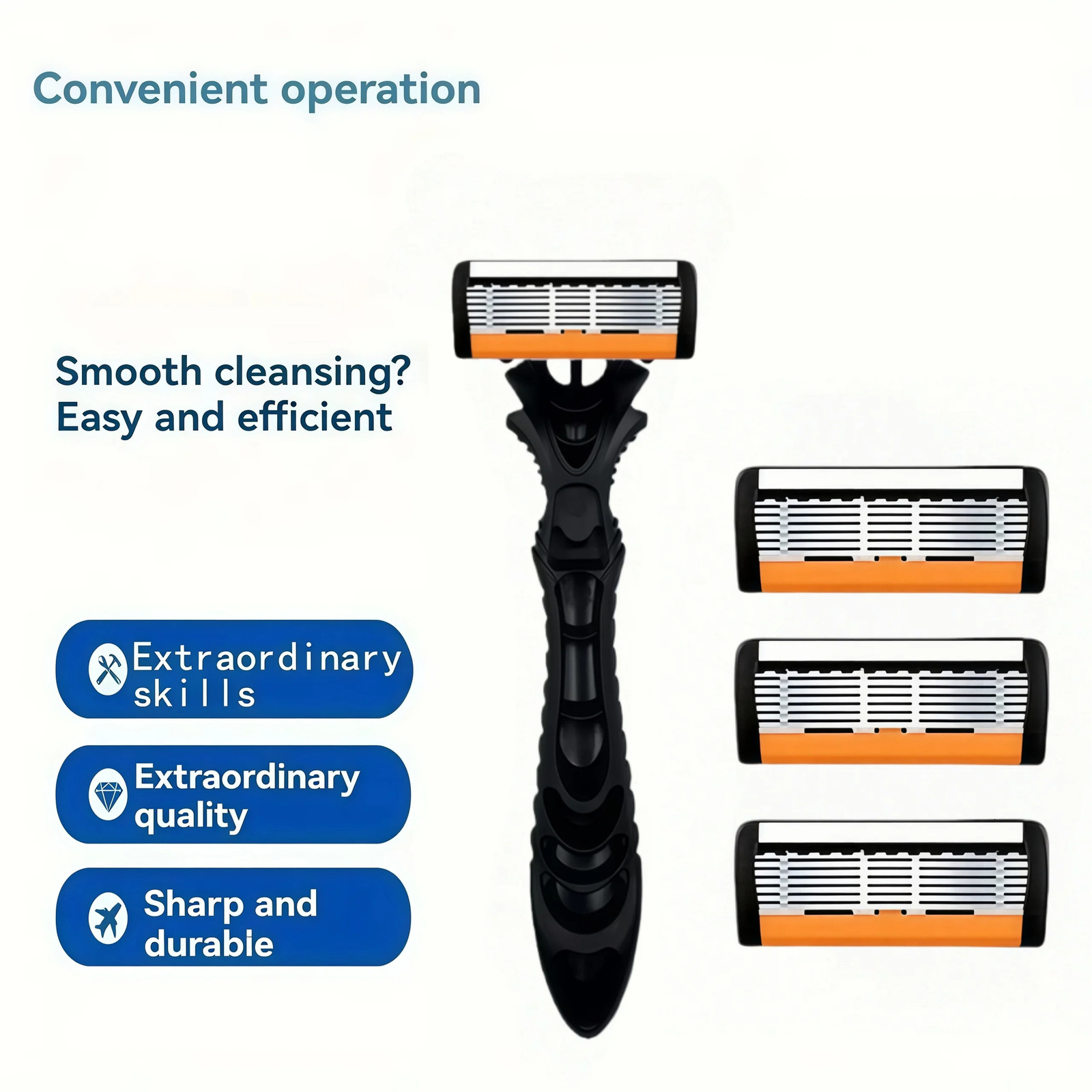 Razor Classic 6 Layer Safety for Mens ShavingWomens Hair Removal Shaving Blades Manual Shaver 260409 - view 7