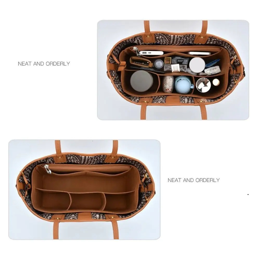 High-quality Felt Handbag Insert Bag Support Organization Purse Liner Portable Storage Bag Organiser for For Liz Visetos 260408