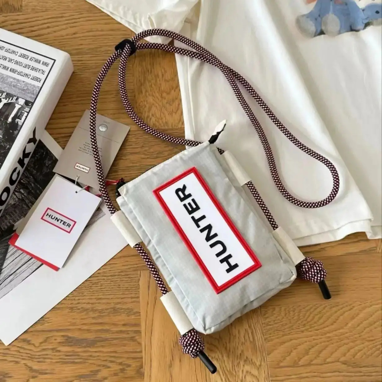 HUNETR Solid Color Crossbody Cell Phone Bag Simple Cloth Womens Bag Fashion Satchel Shoulder Coin Purse 260408 - view 3