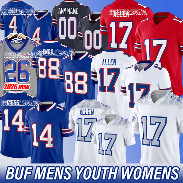 Buffalos Bill Jersey Football Jerseys DJ Moore Josh Allen Dalton Kincaid Keon Coleman Football Jersey Khalil Shakir Dawson Knox James Cook Ray Davis Joey Bosa
