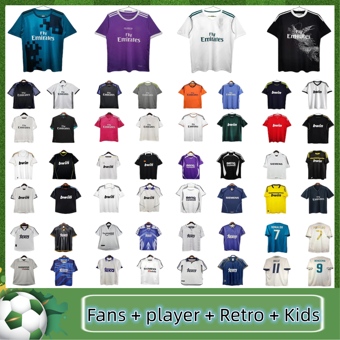 84 85 87 88 94 96 97 98 99 Reals Madrid Retro Ronaldo Raul soccer jerseys vintage 01 02 03 04 05 R.CARLOS Guti FIGO MODRIC SEEDORF BALE SERGIO RAMOS KAKA ZIDANE classic shirt