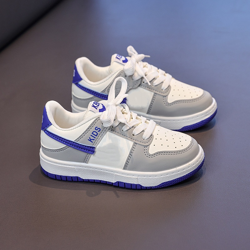 Kids Sneakers Low-Top for Boys Girls Breathable Casual Board Shoes Youth Fashion Streetwear Trainers Anti-Slip School Shoes Play Outdoor Activities Fr