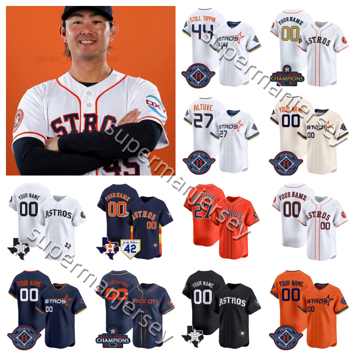 Punto 2026 Baseball Maglia Personalizzata Uomo Houstons Astros Baseball Jose Al…