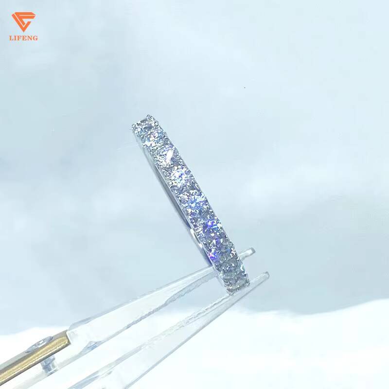 Hip Hop Jewelry Custom Designed White Color 925 Silver Finger Ring Elegant Bright Shimmering Luxury Rings Party