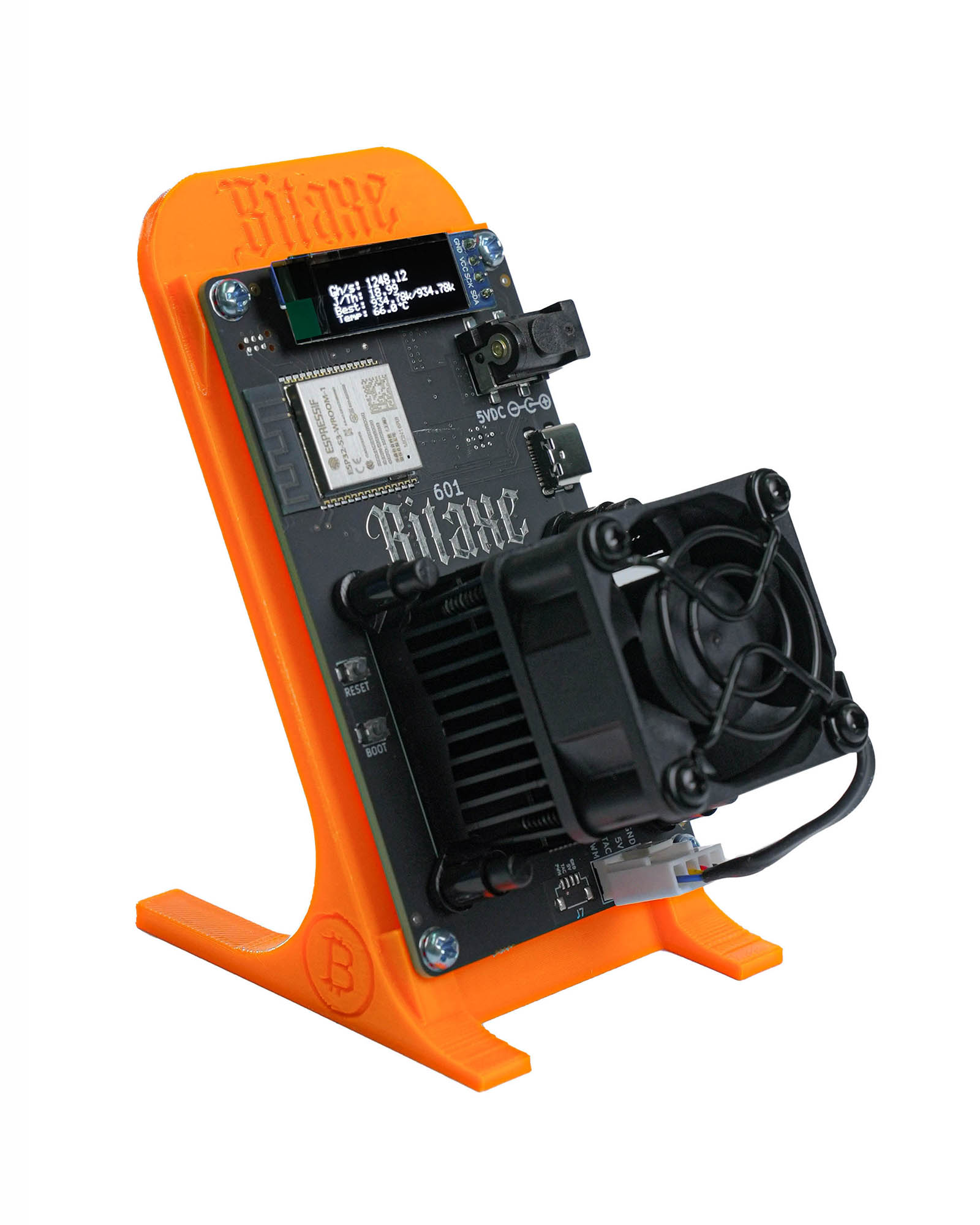 Stellapex Bitaxe Gamma 601 Bitcoin Solo Miner, BM1370 ASIC Chip, 1.2TH/s SHA-256, 17W Low Power, Open Source AxeOS, 2.4G WiFi, OLED Display, Home BTC 
