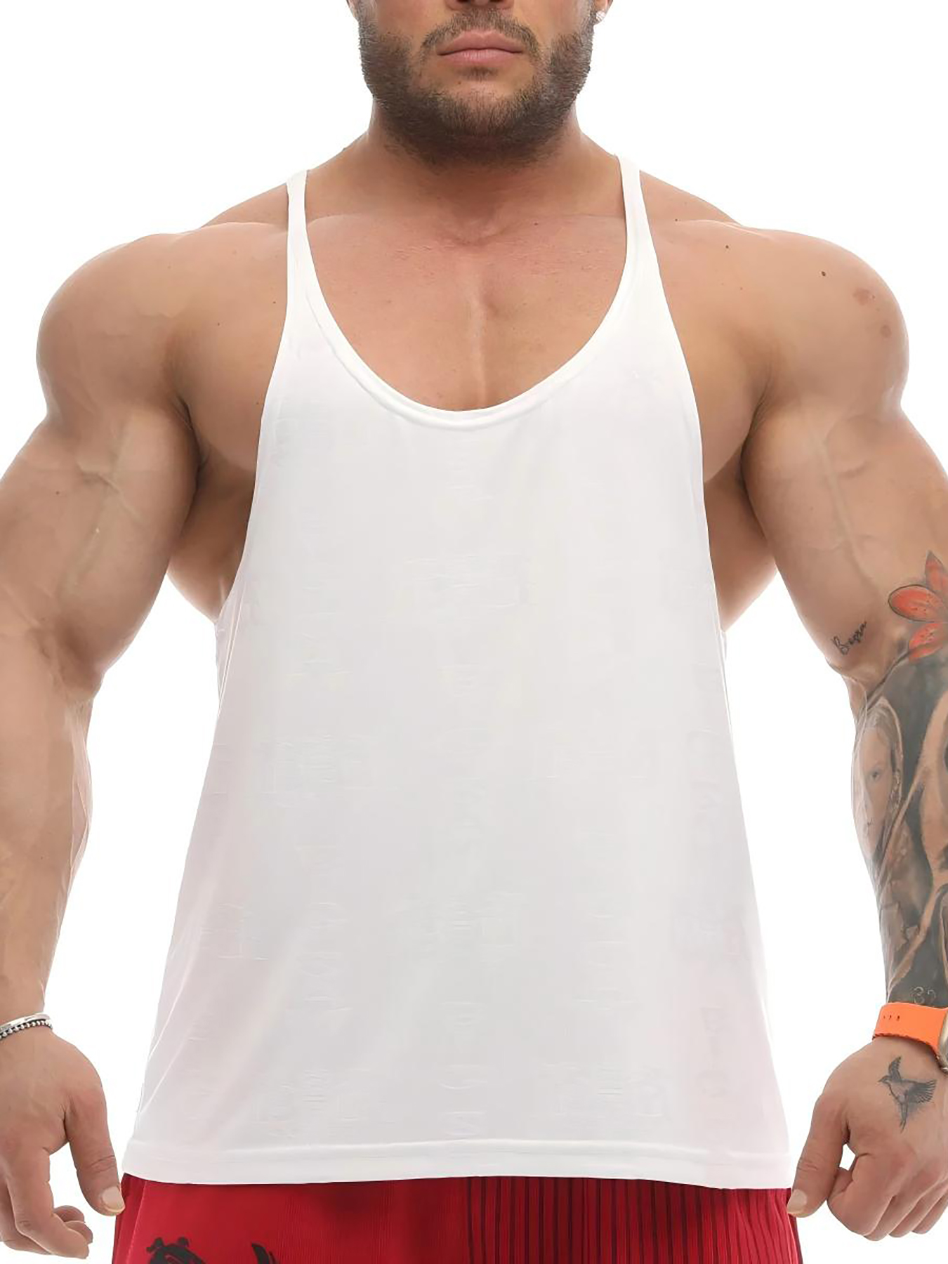 Men's Breathable Gym Tank Top Quick Dry Lightweight Sports Vest for Fitness Running Workout