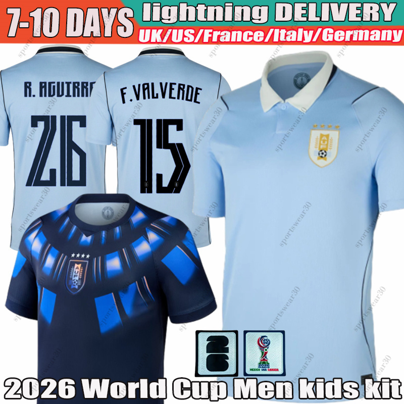 2026 uruguay Jersey F. Valverde D.NUEEZ SUAREZ Giorgian de Arrascaeta Soccer Jerseys L.suarez E.cavani N. Nandez Football Shirts kids kits