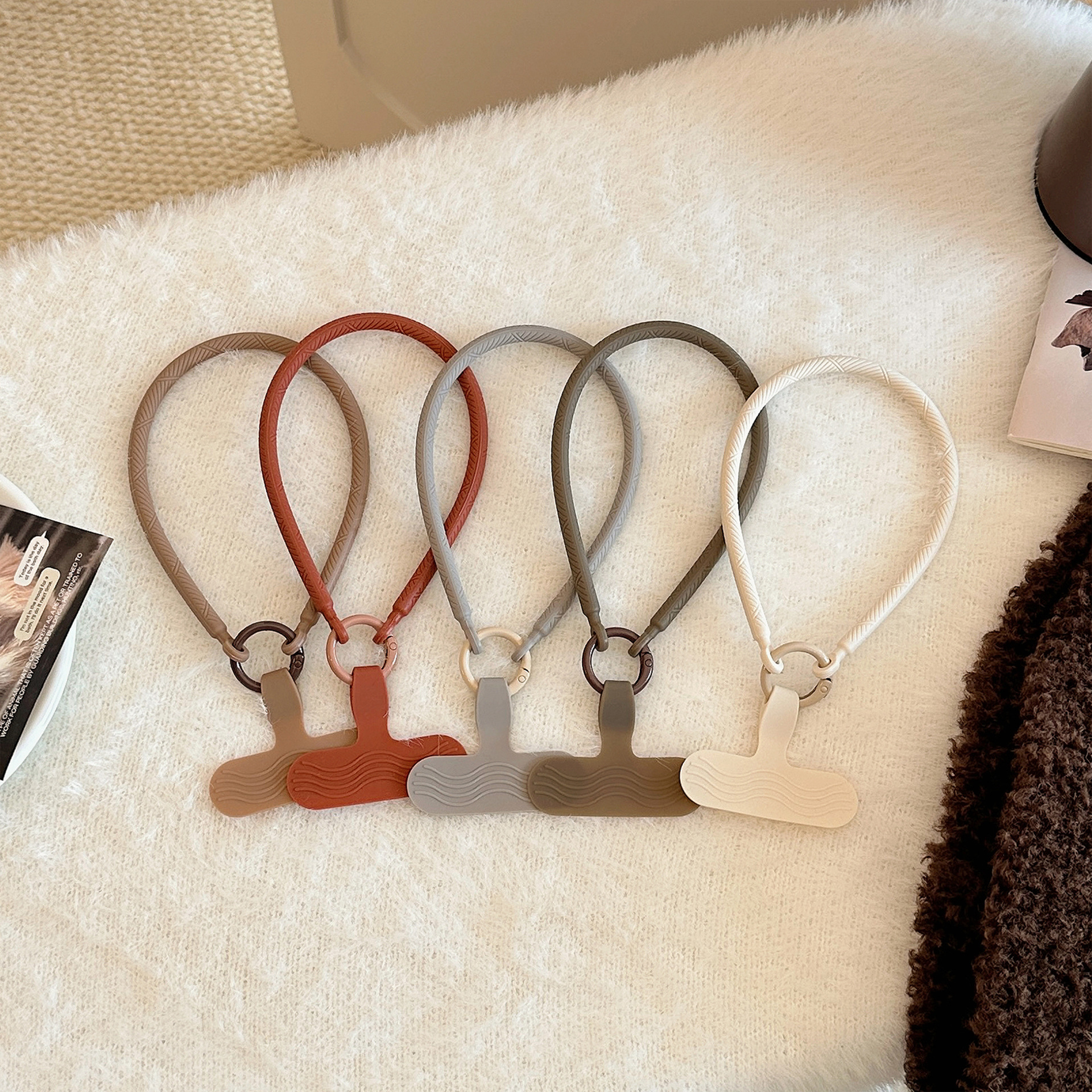 Multicolor Silicone Wrist Strap Phone Lanyard, Universal Anti-Lost Accessory for All Smartphones