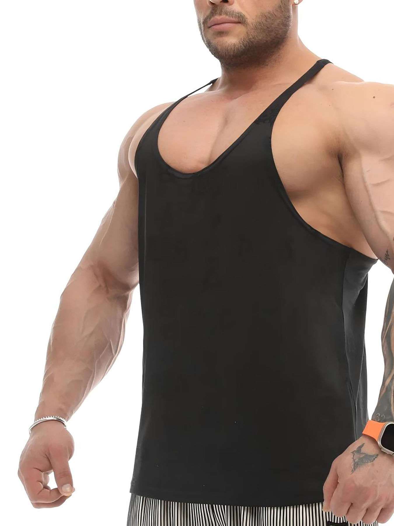 Men's Breathable Gym Tank Top Quick Dry Lightweight Sports Vest for Fitness Running Workout