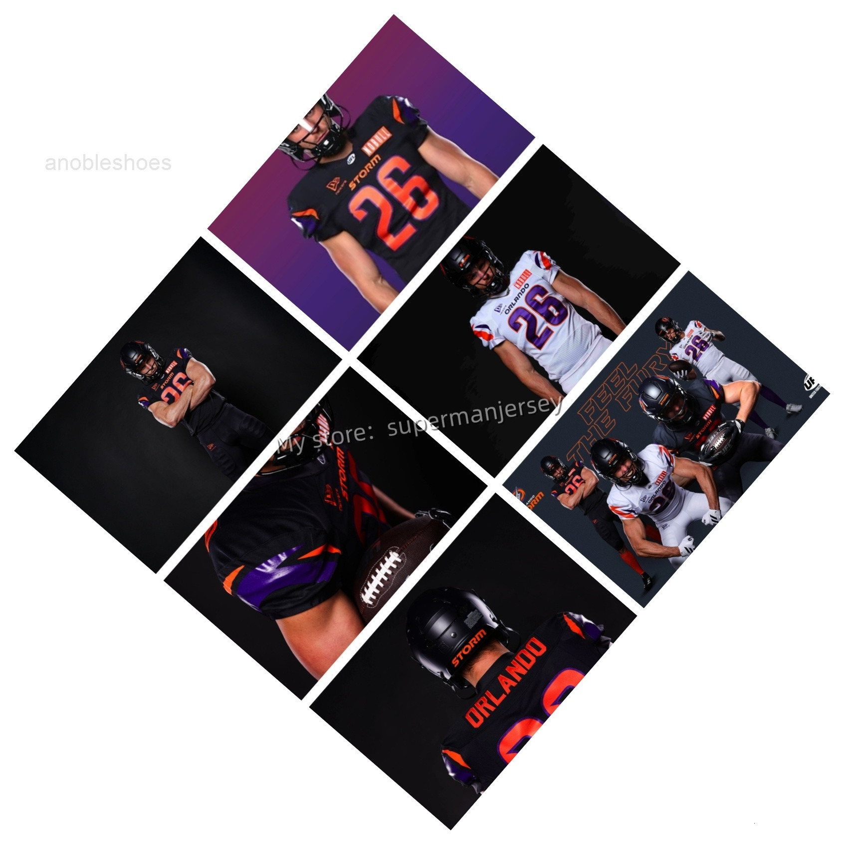 Stitched UFL Football Jerseys Orlando Storm Football Jerseys S-4XL Men Women Youth