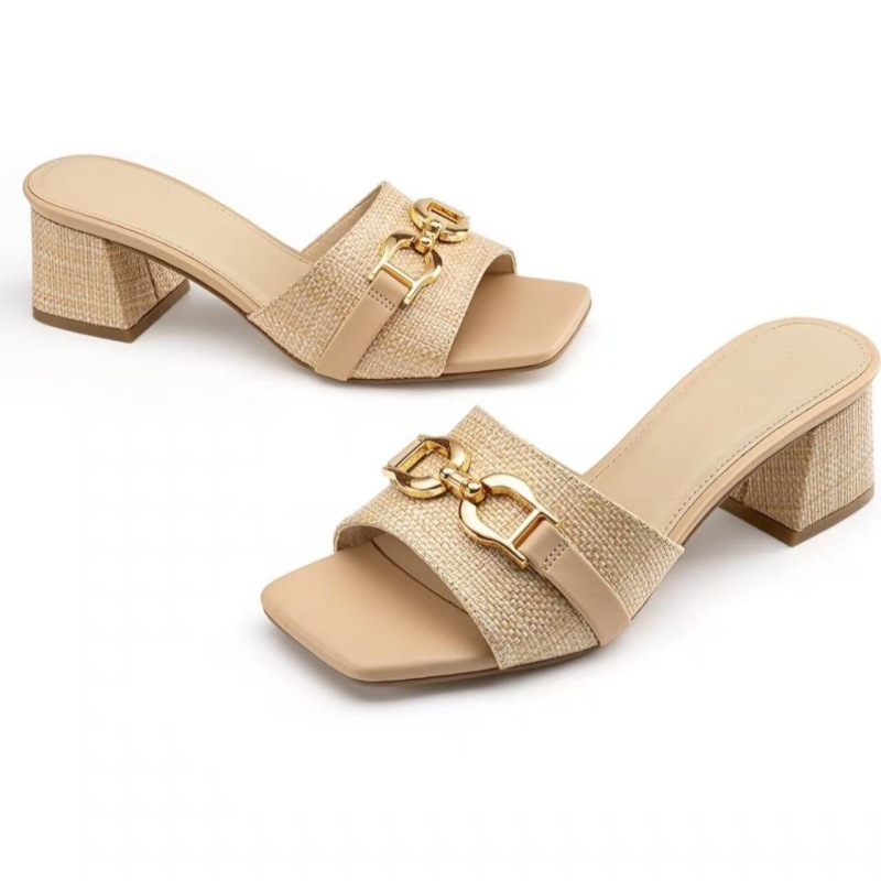 2026 Summer New Trendy Coarse Luxury Heel Sandals Designer Fashionable Versatile Wearing High Heels for Women