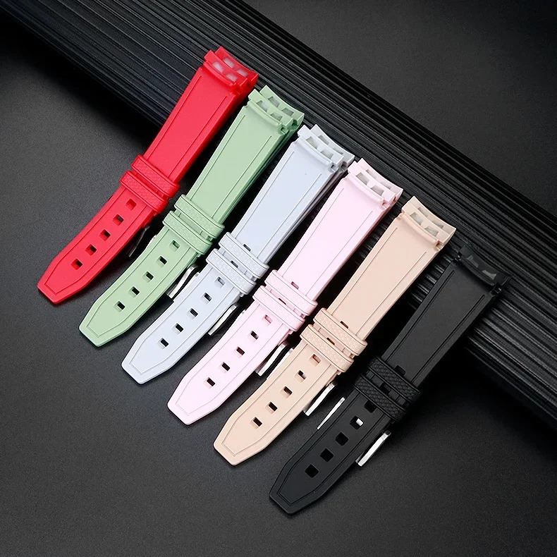 Watch Band for X Joint Moon Strap 300 Men Women 20mm Rubber Silicone Curved End Wrist Bracelet 260318