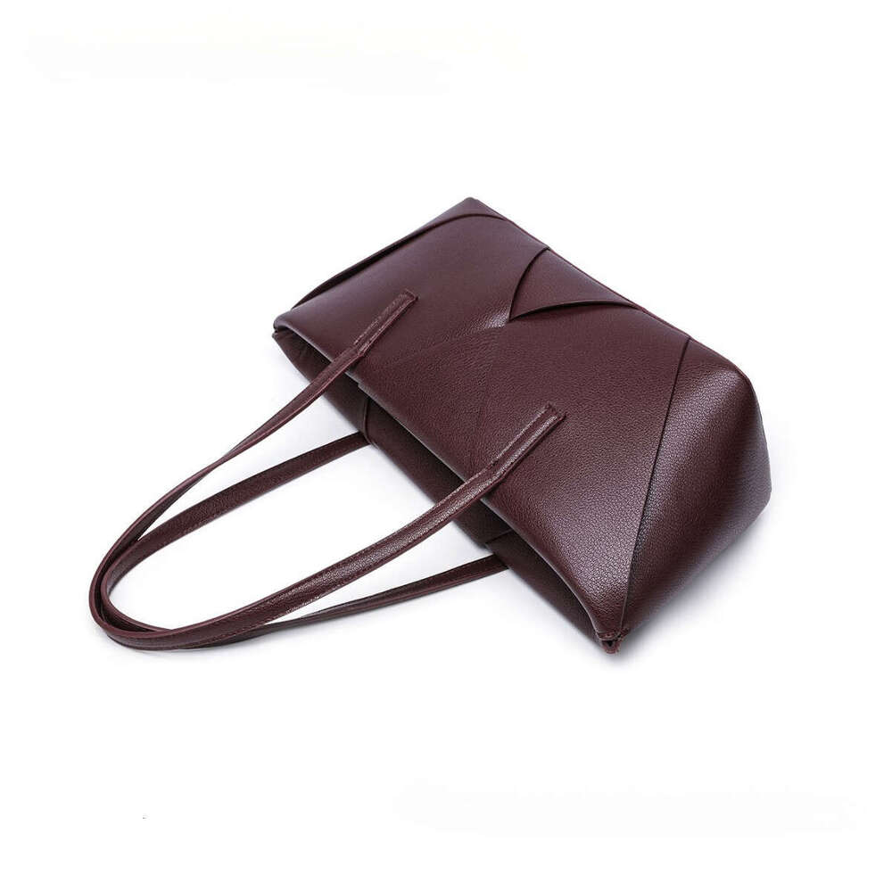 2026 Fall Winter New Splicing Color Block Tote Bag Women Elegant Relaxed Style Large Capacity Commute Shoulder Bag Handbag SENYY