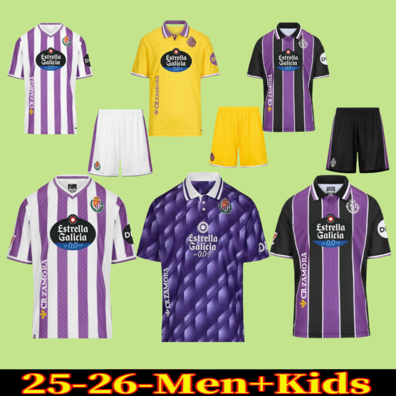 Real Valladolid soccer jerseys 25 26 MORO KIKE PEREZ MARCOS ANDRE camisa de futebol I. SANCHEZ ANUAR 2025 2026 Real Valladolid kids kit