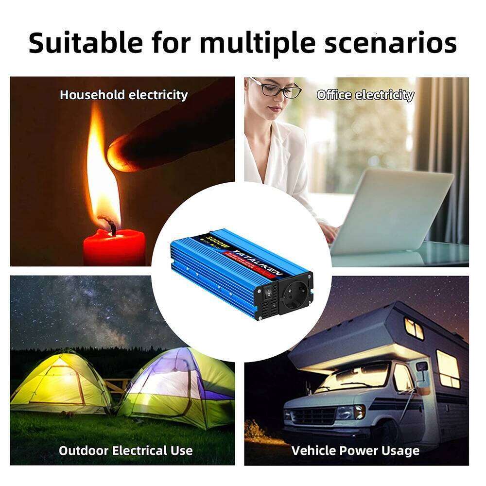 Pure Sine Wave 1600W/3000W Inverter 12V to 220V Digital Display Function for Car & Home Use - view 7
