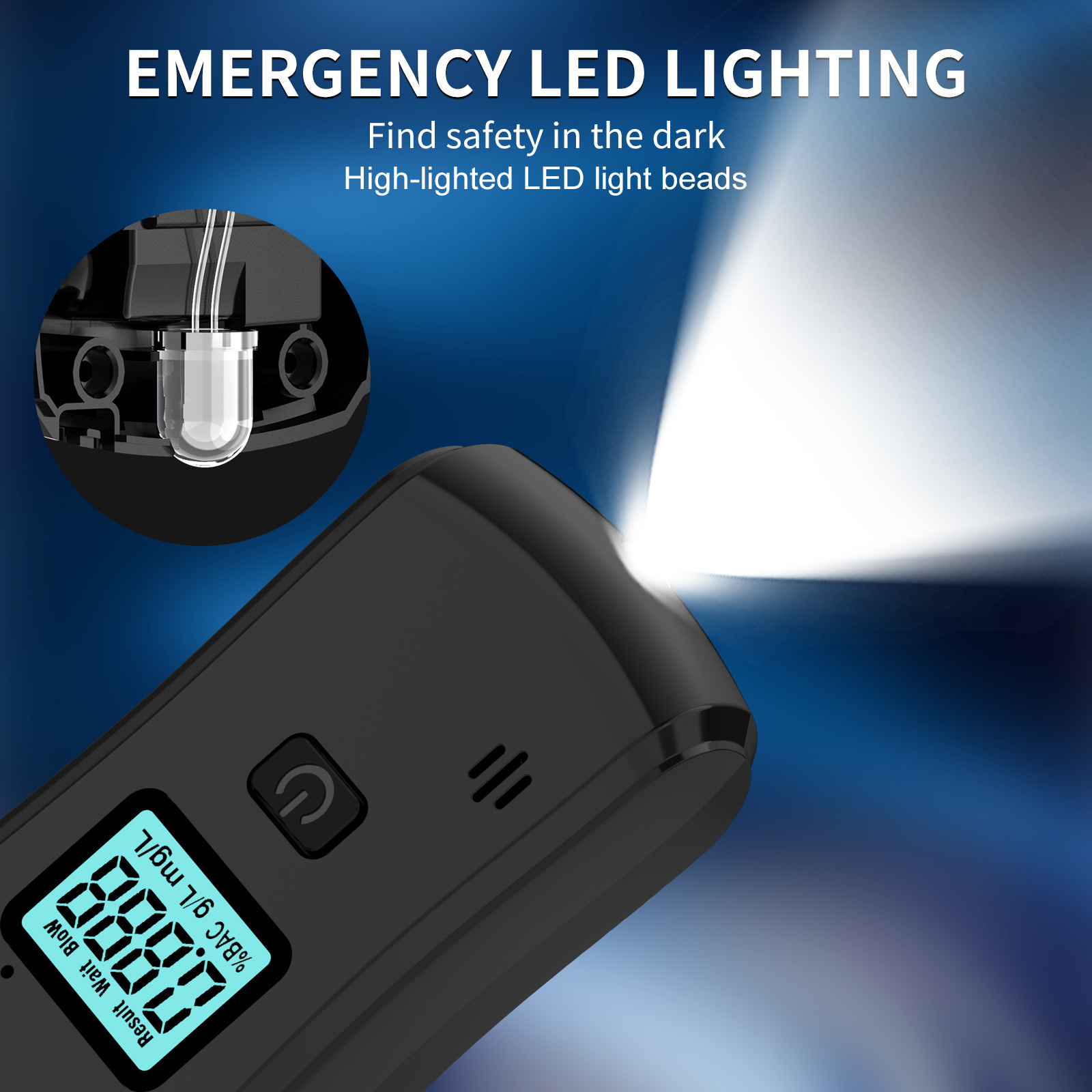 Cross border alcohol detector with mouth for measuring alcohol concentration while driving, high-precision alcohol tester