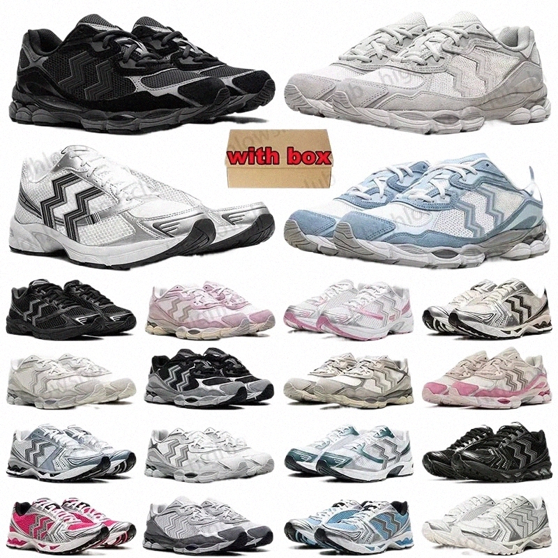 with Box gels nyc 1130 designer running shoes for men women Black Pink mens sneakers trainers outdoor sports X7bb#
