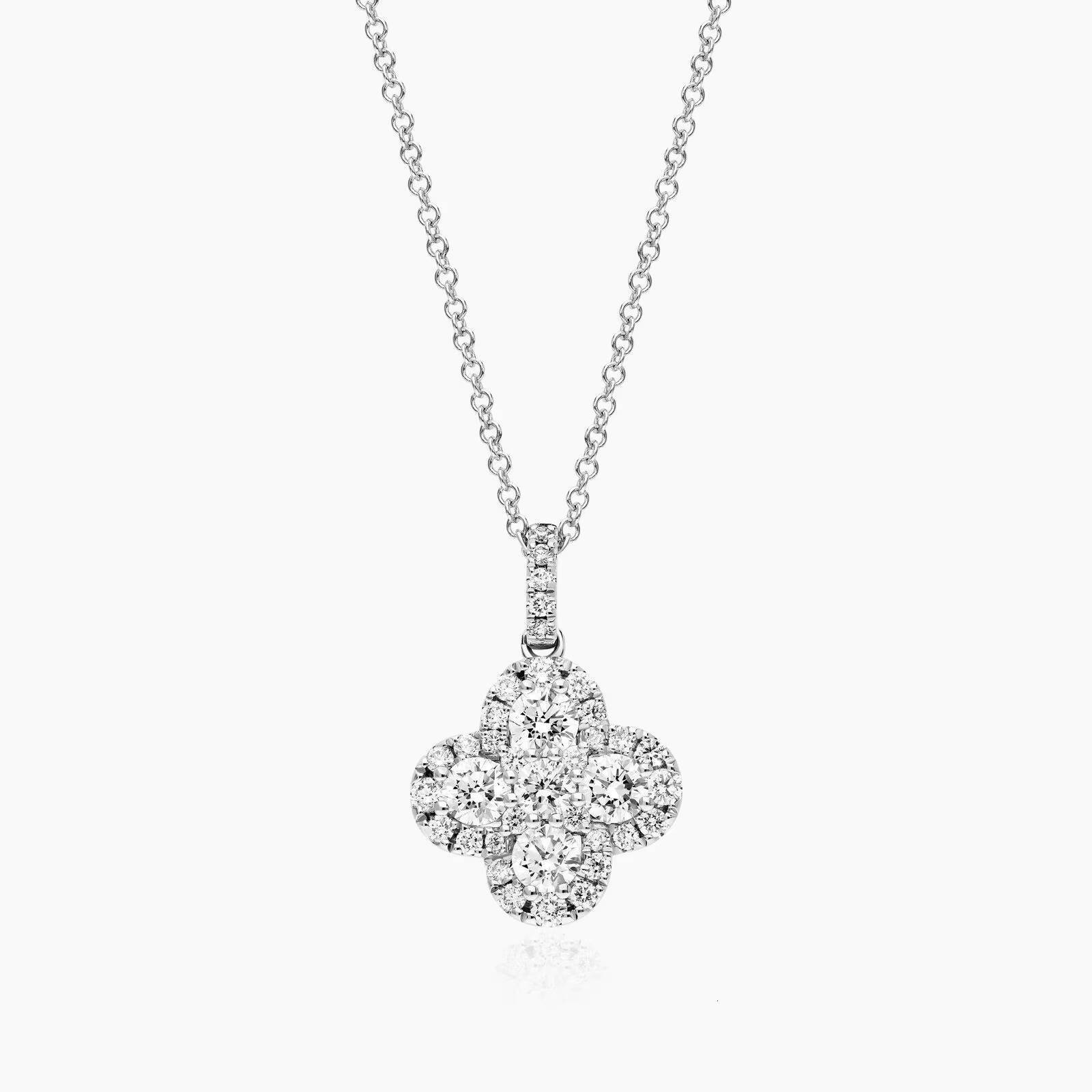 Round Diamond Necklace with Unique Style Jewelry For Anniversary Gift