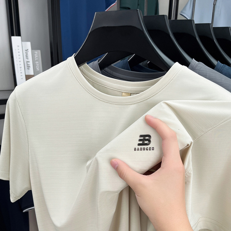 Luxury Brand Designer Clothes Men's Summer Short-Sleeve T-Shirt, Men's Short-Sleeve Round-Neck Casual Fashion Base Shirt, Versatile And Brea