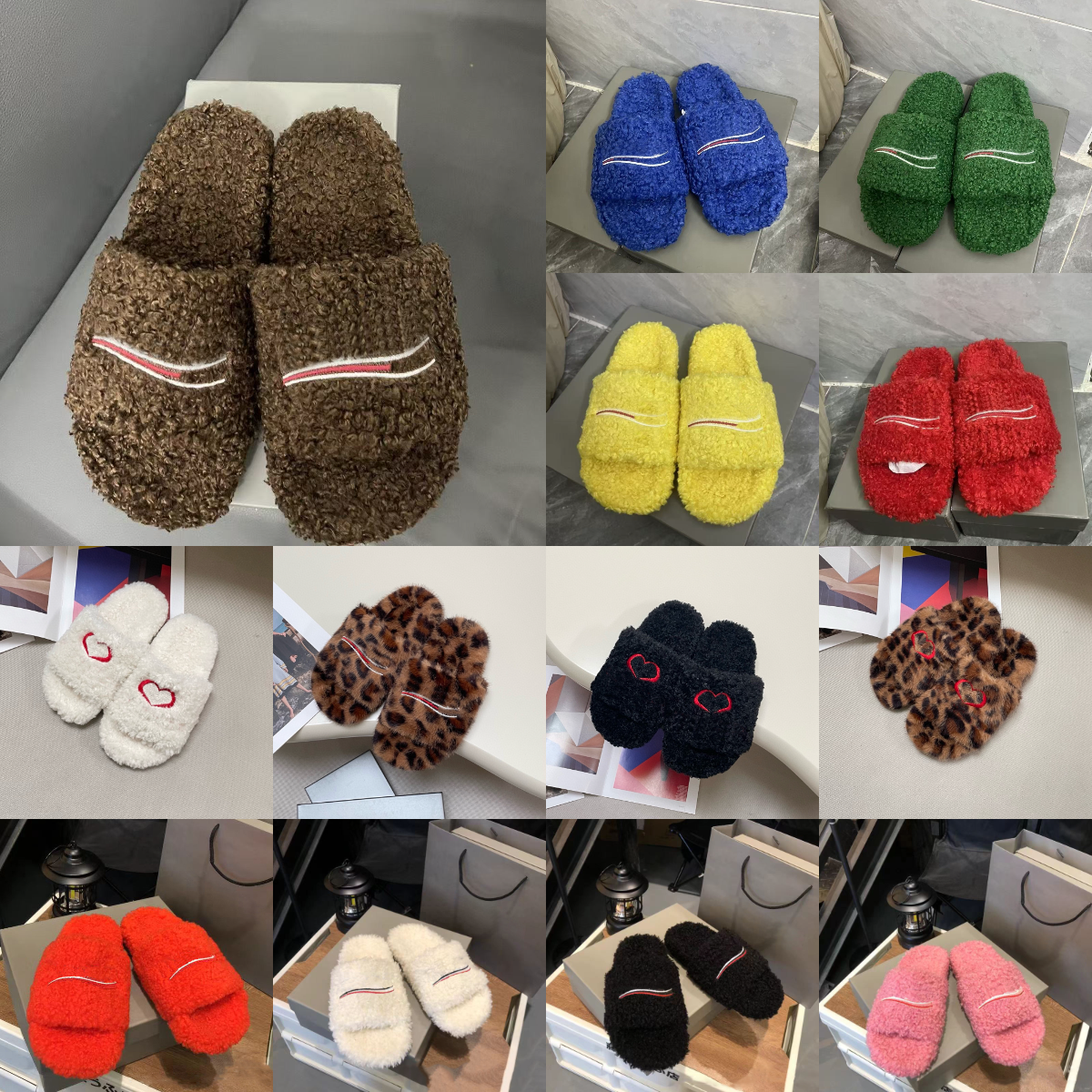 Size 35-46 Luxury Fur Slides Designer men women Slippers Ladies Wool Winter Fur Fluffy Furry Warm Letters Sandals Comfortable Fuzzy Girl Flip Flop Slipper boot