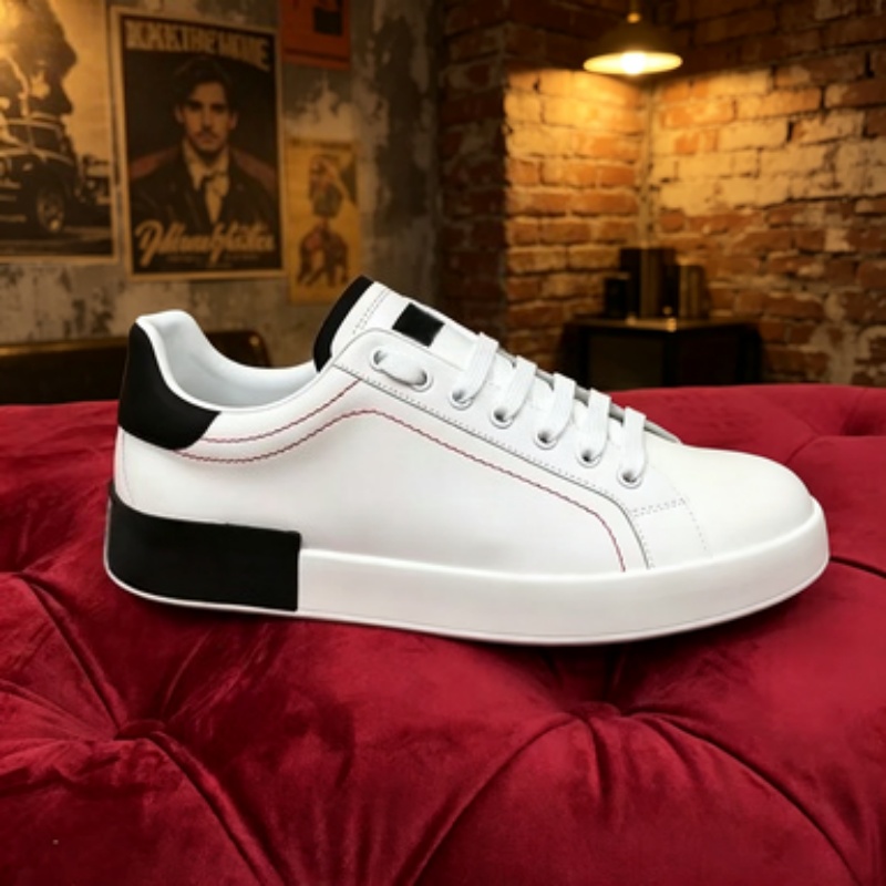AAAAA designer dolceshoes gabanna casual dolice genuine leather sports sneakers with laces new generation breathable men's white dolces