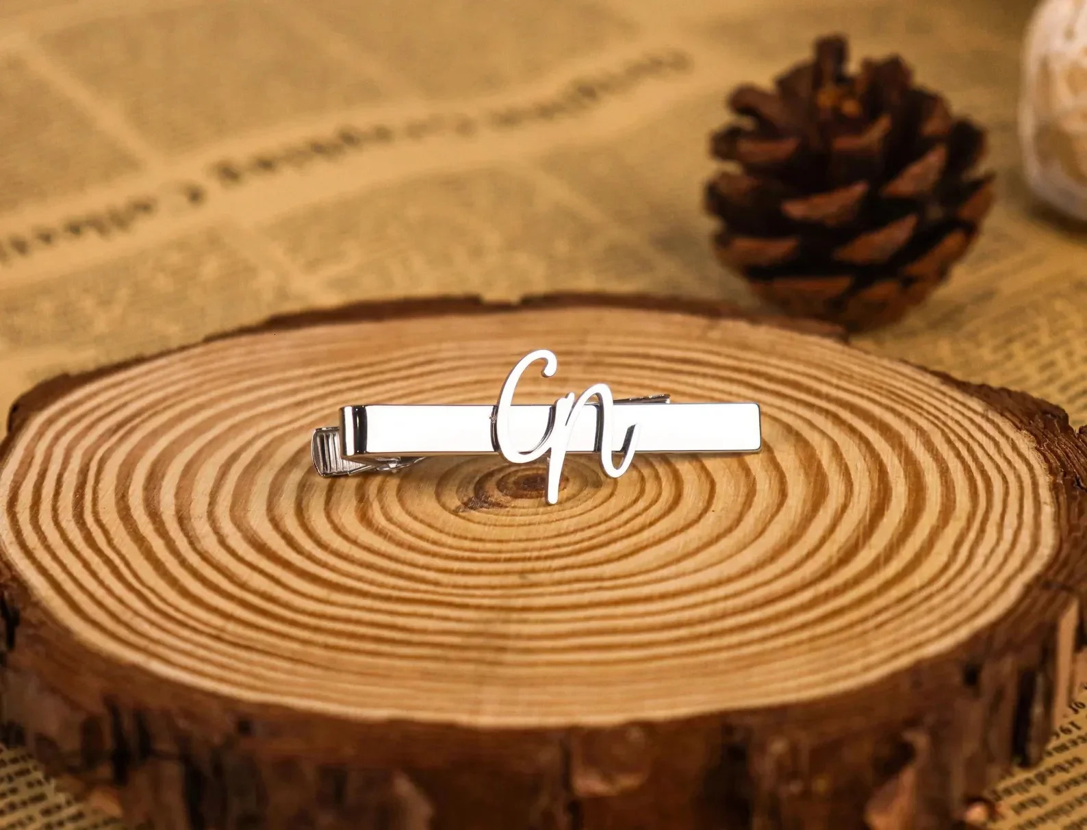 Sipuris Custom Initial Name Tie Clip For Men Stainless Steel Personalized Clasp Trendy Fashion Jewelry Weddings Gifts 260409