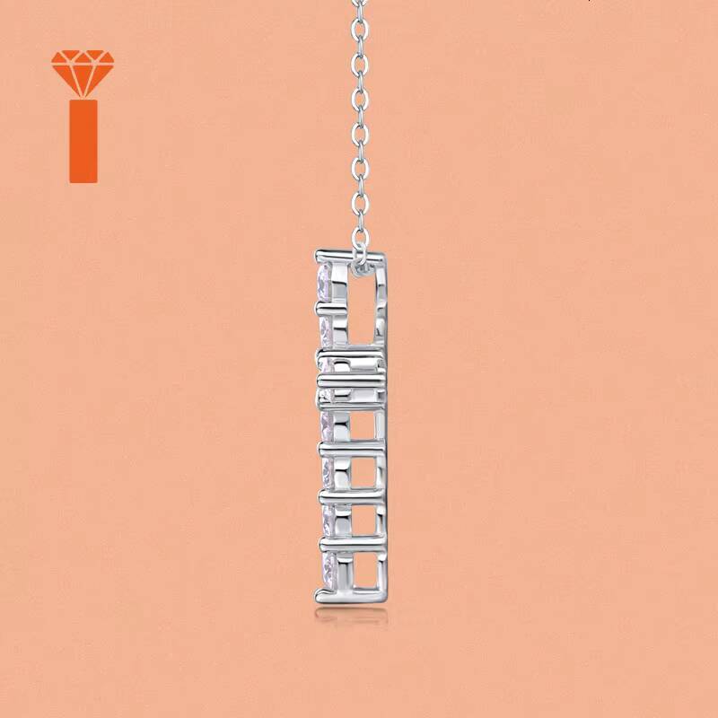 Delicate Chain Cross Pendant 925 Silver D VVS Moissanite Micro Setting for 30MM Moissanite Cross Necklace Graceful Style