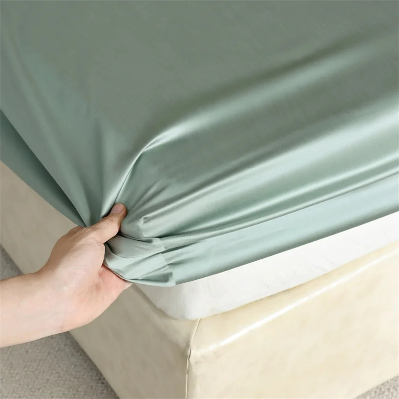 100 Mulberry Silk Fitted Bed Sheet with Elastic Bands 23 Momme Smooth Natural Silk Mattress Cover Single Double King Queen Bed 260402